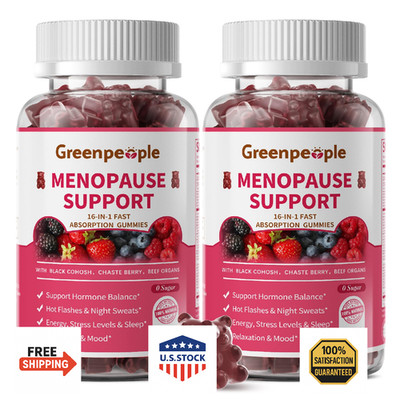 GREENPEOPLE Menopause Supplements for Women Gummies - 16-in-1 Dual Action Menopa