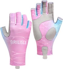 Fishing Gloves for Women UPF 50 , Sun Uv Protection Small, Gradient Pink