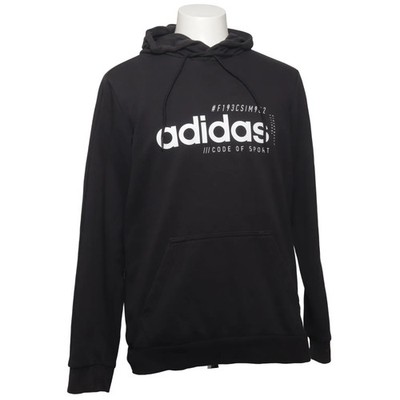 Adidas, Kapuzenpullover, Größe: M, Schwarz, Baumwolle/Recyceltes Polyester #yi1