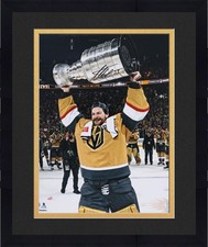 Framed Adin Hill Golden Knights Signed 2023 SC Champs 16x20 Raising Photo