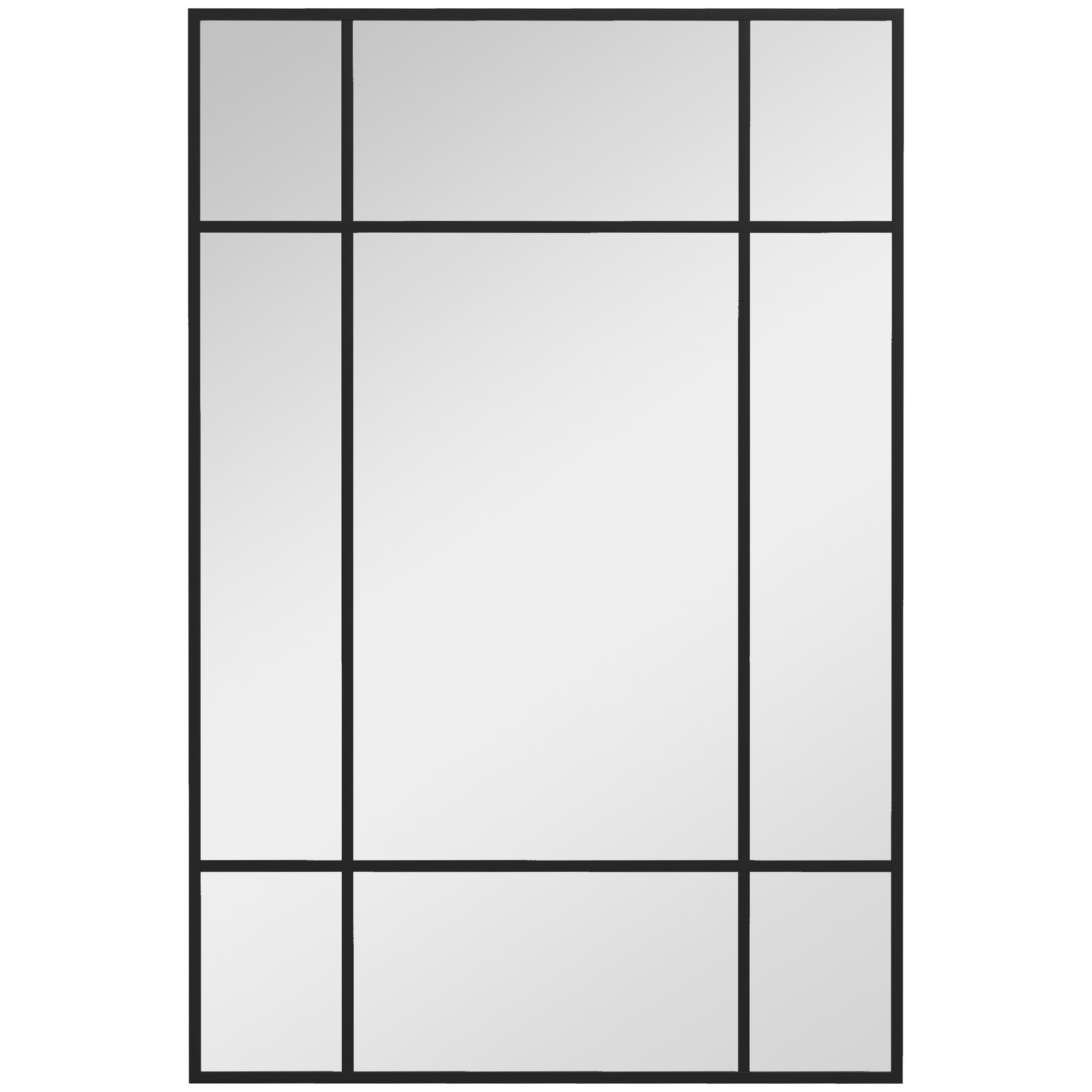 Specchio da Parete 90x60 Design Finestra - Cornice Metallo Minimal