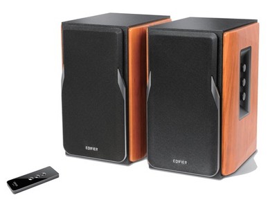 Elegante 2.0 Stereo-Regal-Lautsprecher R1380T von Edifier in Holz-Optik