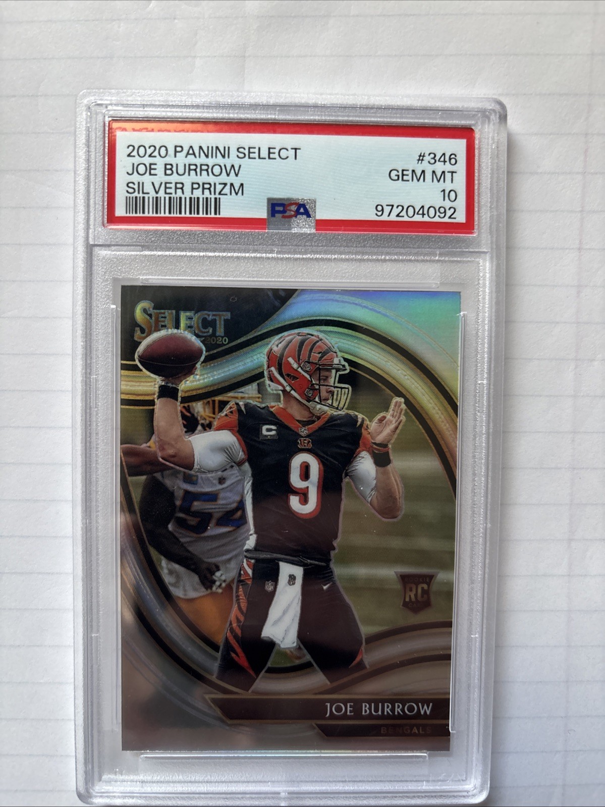 Joe Burrow Panini Select #346 Silver