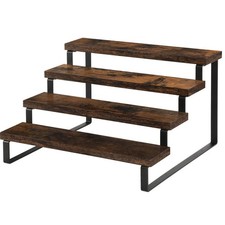 YINMIT Wooden Display Riser Stand, Tiered Perfume and Cologne 4 Tier,Brown