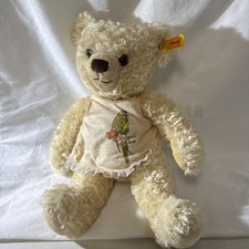 NWT STEIFF - 12" Plush HAPPY Teddy Bear Light Brown 012662 Soft Made in Germany