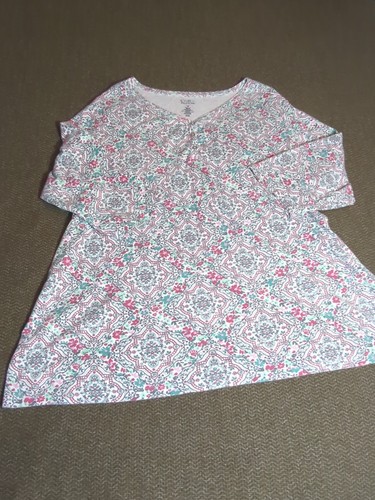 Croft & Barrow Damen Top | Größe 3X | bequemes 3/4 Arm Oberteil