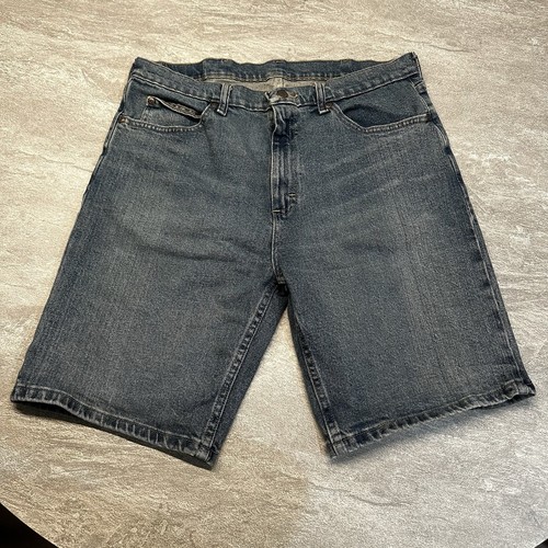 Wrangler, Vintage Wrangler Jorts 34 Mens Denim Shorts Mid Blue Baggy Relaxed Fit