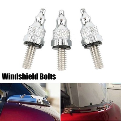 Chrome Spikes Batwing Fairing Windshield Trim Bolts Fit For Harley Electra Glide