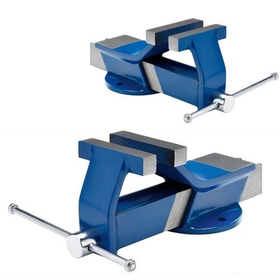 LUX Tools Schraubstock 80mm Parallelschraubstock Gusseisen Stahl blau