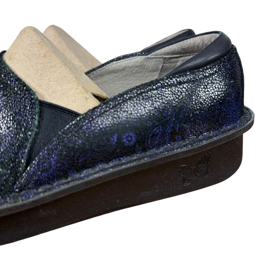Alegria Deb-477 Debra Rose Leather Black Purple Clogs Comfort Shoes sz 38 / 8 - Picture 9 of 16