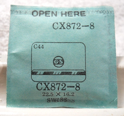 GS CX872-8 Watch Crystal For Swiss - 22.5 x 16.2 mm - Replacement / Repair Part