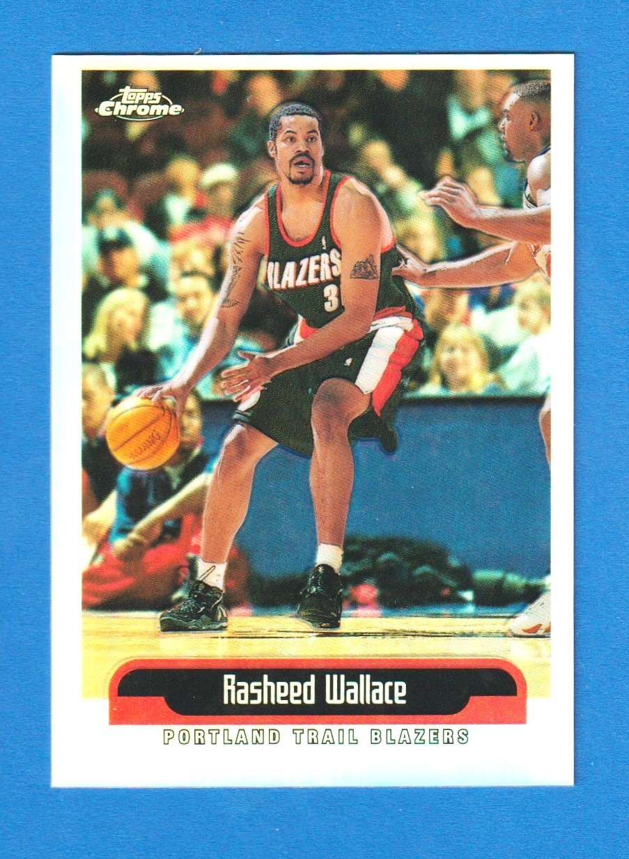 Rasheed Wallace 1999-00 Topps Chrome Refractor #139 Trailblazers