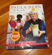 Signed Paula Deen and Friends Living It Up Southern Style Cookbook Hard Cover DJ