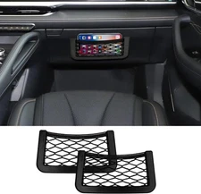 2PCS ABS Plastic Frame Car Storage Net Bag, Car Cargo Storage Net, Car Mesh Net 