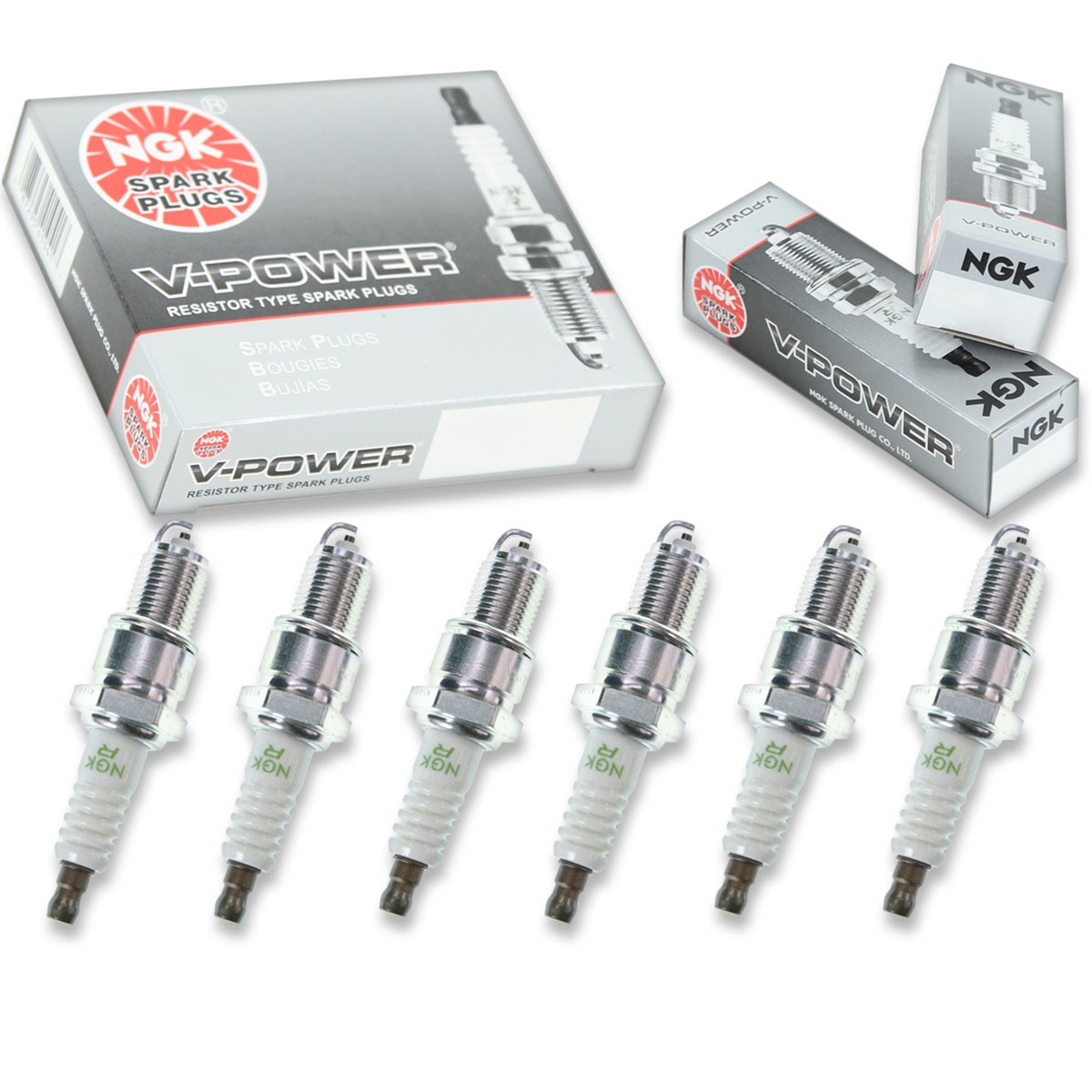 6 pcs NGK V-Power Spark Plugs for 1988 BMW 535is 3.5L L6 - Engine Kit Set sv