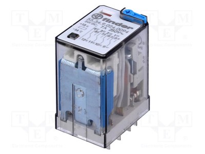 Relais: elektromagnetisch IKontakt max: 7A USpule: 24VDC 4PDT