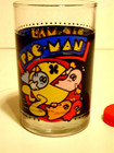 PAC MAN Heavy Glass  ARBY'S 4 3/4" tall 3" wide HOLDS 12 ounces Gently Used — photo 1