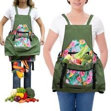 Gardening Apron with Quick Release Pockets, Water Resistant, Heavy Duty Canvas
