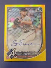 2025 Bowman Spencer Schwellenbach Auto /75 Rookie #78 Yellow Refractor (RC)