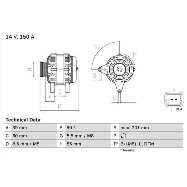 Bosch 0 986 080 400 Generator-image