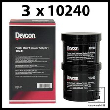 3pcs Devcon 10240 Plastic Steel 5 minutes Putty SF 1 lb. Kit