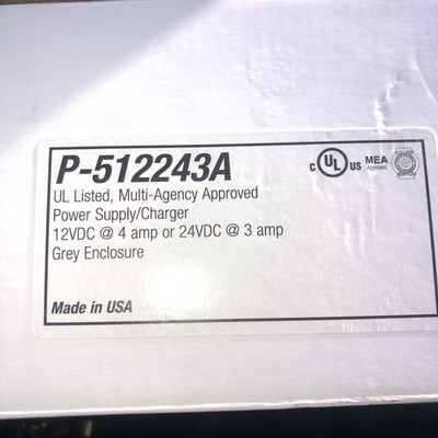 Cornell P-512243 Power Supply/Charger w/ Battery Backup