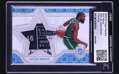 2023 Topps Royalty Star Platinum Jaylen Brown Game Used Worn PATCH 1/1 #SR-JB