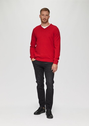 s.Oliver Herren Pullover Baumwolle Basic Strickpullover V-Ausschnitt Farben - Bild 51 von 92
