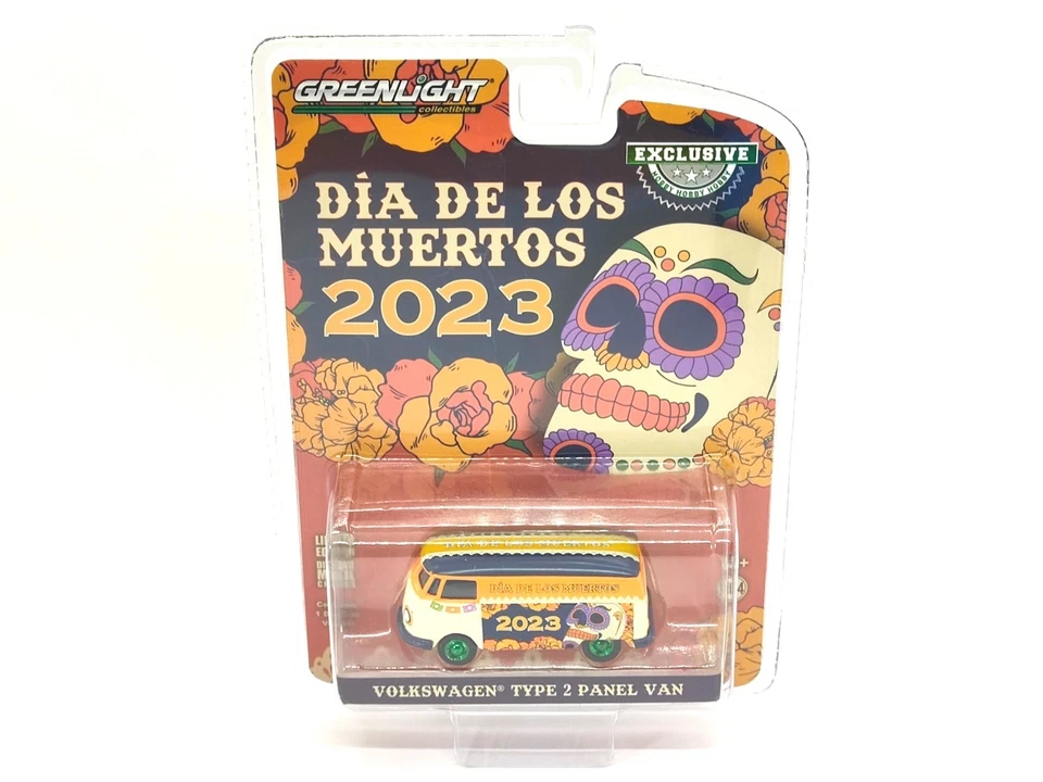Greenlight GREENMACHINE CHASE 1/64 Volkswagen T2 Panel Van Dia de los Muertos 2 - Photo 1/1