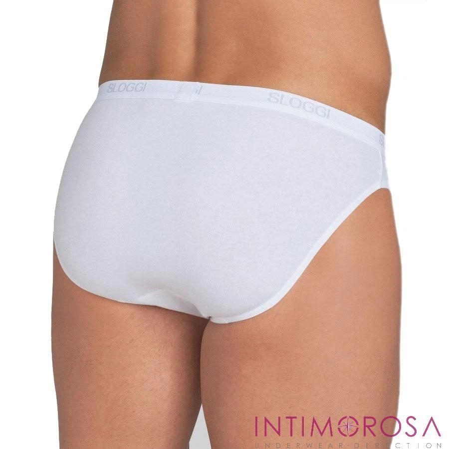 Slip da uomo sloggi mini vita bassa cotone 2 pezzi - Immagine 3 di 4