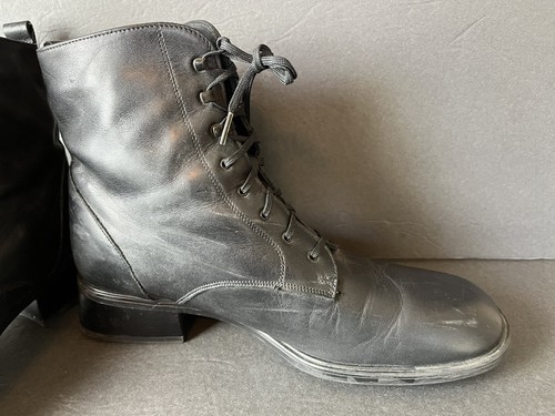Santana Canada Ankle Boots Women’s Size 10M Black Soft Leather Lace Up Ankle - Picture 7 of 14
