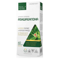 (Einheit/0,19€) Medica Herbs Ashwagandha 500 Mg 60 Kapseln D/S