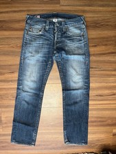 True Religion Made in USA Men’s Jeans W32 – Button Fly – Buddha Print Pocket Lin