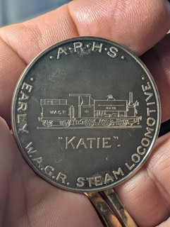 1974 WAGR "KATIE" Loco Railway Historical Socity Silver Medal Western Australia