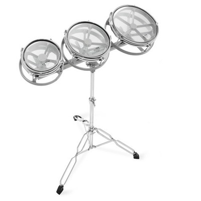 6'', 8'', 10'' Roto Tom Drum Set with Stand and Remo Heads