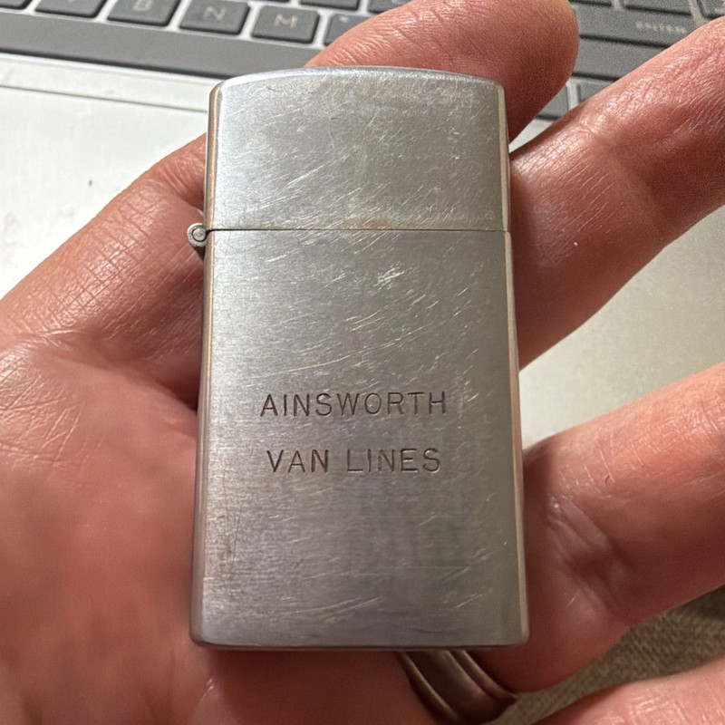 Vintage Advertising Alan Randal Appreciation Lighter Ainsworth Van Lines Austria