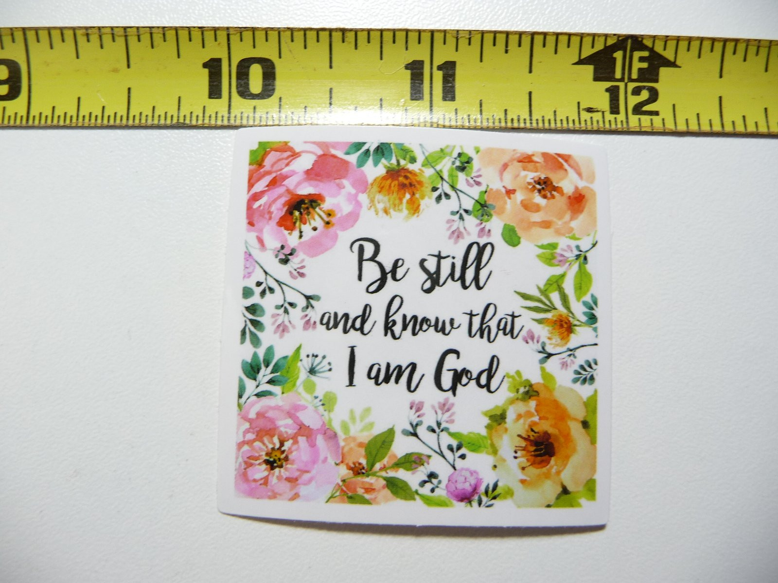Christian Faith FLOWERS KNOW I AM GOD Car Decal Church Sticker for Belief