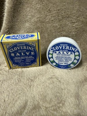 Cloverine Salve White Petrolatum Tin Box Discontinued - 1 ounce NEW OLD STOCK