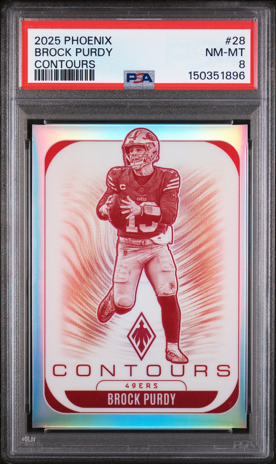2025 PANINI PHOENIX CONTOURS #28 BROCK PURDY PSA 8