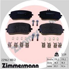 Bremsbelagsatz Scheibenbremse ZIMMERMANN 22962.180.2 für MERCEDES GLE V167 C167