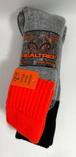2 PAIRS Variety Cuffs REALTREE 20 Merino Wool Blend Boot Socks Made In USA