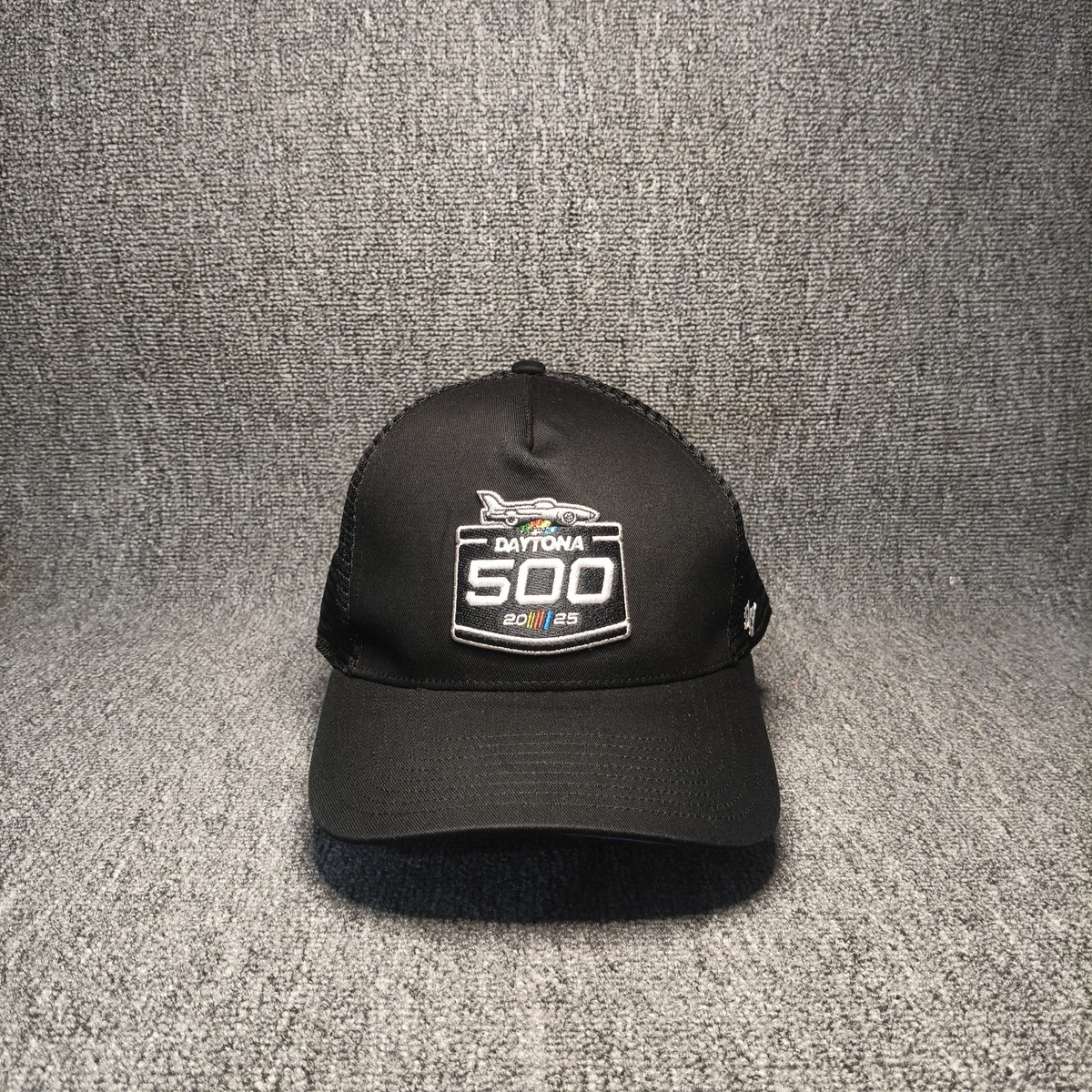 '47 Brand Daytona 500 2025 Black Trucker Snapback Hat NASCAR