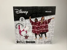 Disney The Comfy Dream Minnie Mouse Wearable Blanket Red White NIB