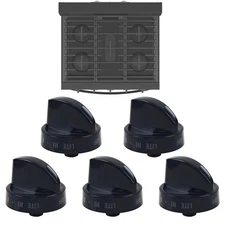 5 Pack 316442513 Range Surface Burner Knobs,Stove Control Knobs Replacement C...