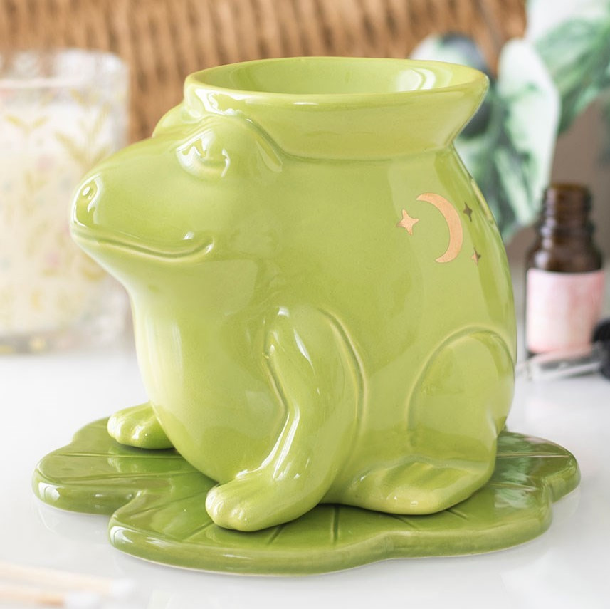 Luna Frog  - Shaped Ceramic Oil Burner - H-12cm - Brand New & Boxed