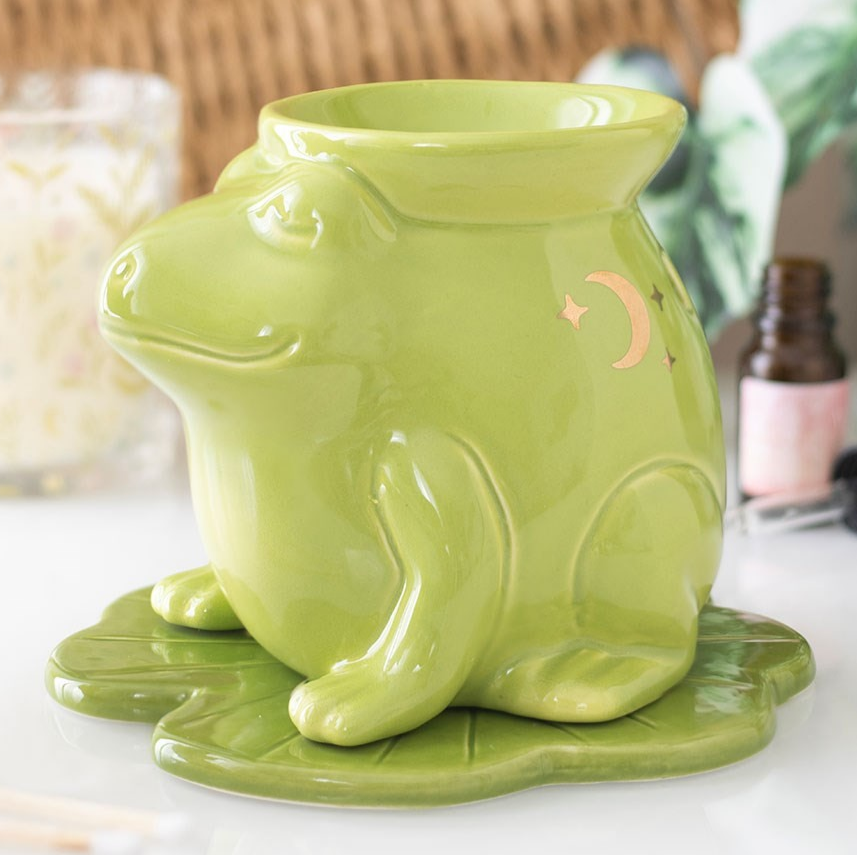 Luna Frog  - Shaped Ceramic Oil Burner - H-12cm - Brand New & Boxed