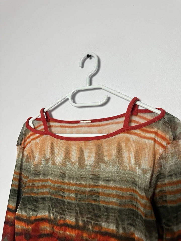 Top de malla vintage Y2K estilo JPG para mujer talla S Foto 4 de 4