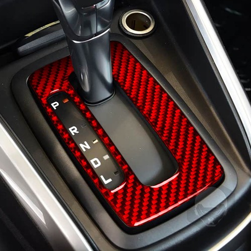 Red Carbon Fiber Console Gear Shift Panel Cover Trim For Ford EcoSport 2018-2025 - Foto 4 di 14