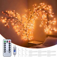Cherry Blossom Tree Branch Lights for Wall - 7.55FT 144 LED Pink Cherry Bloss...