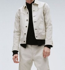Rag & Bone Mens Beige Owen Cotton Trucker Jac...